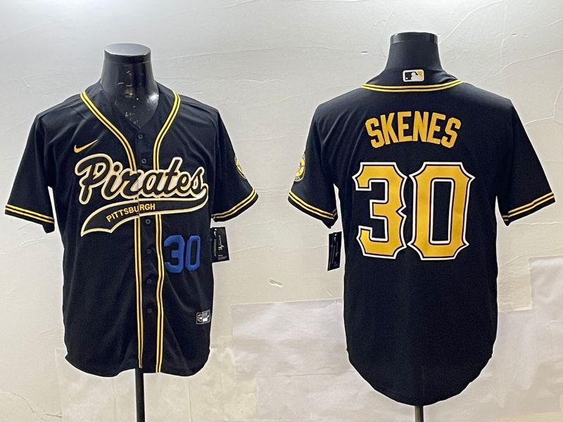 Men Pittsburgh Pirates #30 Skenes Black Joint Name Nike 2025 MLB Jersey style 4->pittsburgh pirates->MLB Jersey
